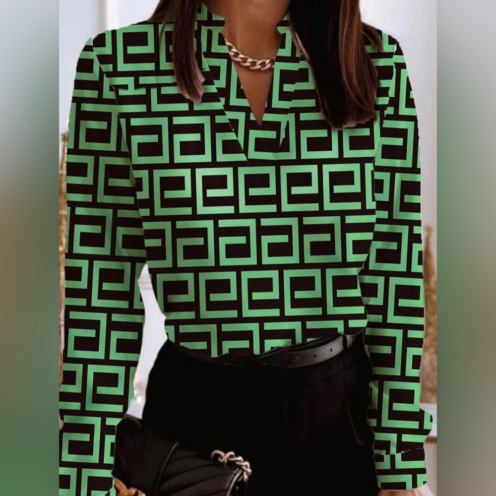 Green, white, elegant STYLEWE blouse size M